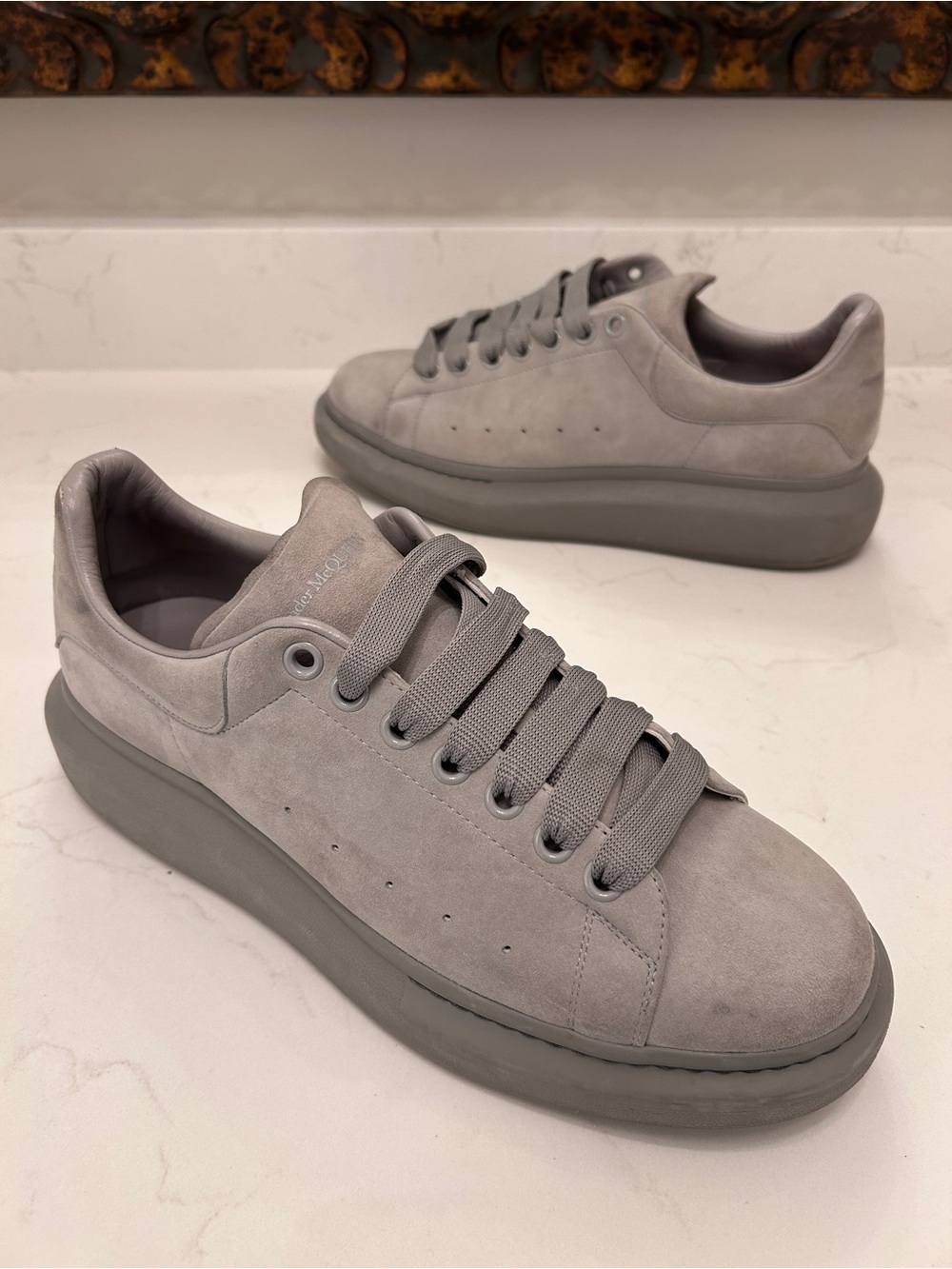 Alexander McQueen Gray Men’s Oversized Sneaker, Size 45